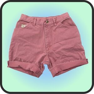 Vintage Wrangler Denim Shorts Cut Off Pink High Rise Womens Size 10